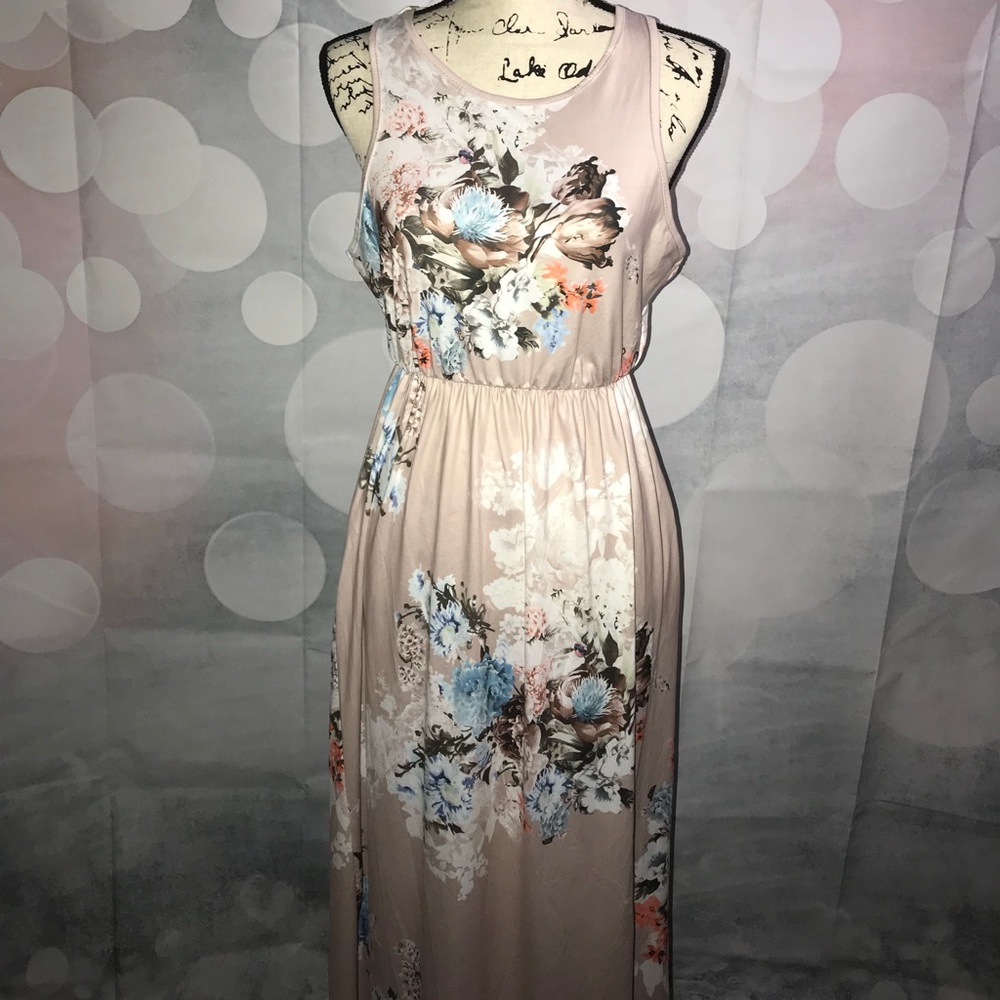 Light brown maxi dress